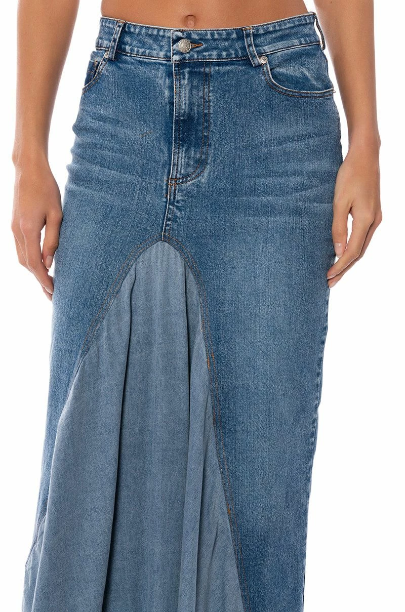 ADDED FLARE FRONT PLEAT MAXI SKIRT - Image 7
