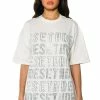 ALPHABET CITY OVERSIZED GRAPHIC TSHIRT IN WHITE
