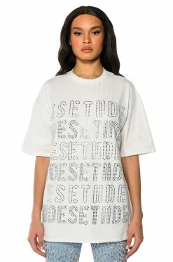 ALPHABET CITY OVERSIZED GRAPHIC TSHIRT IN WHITE