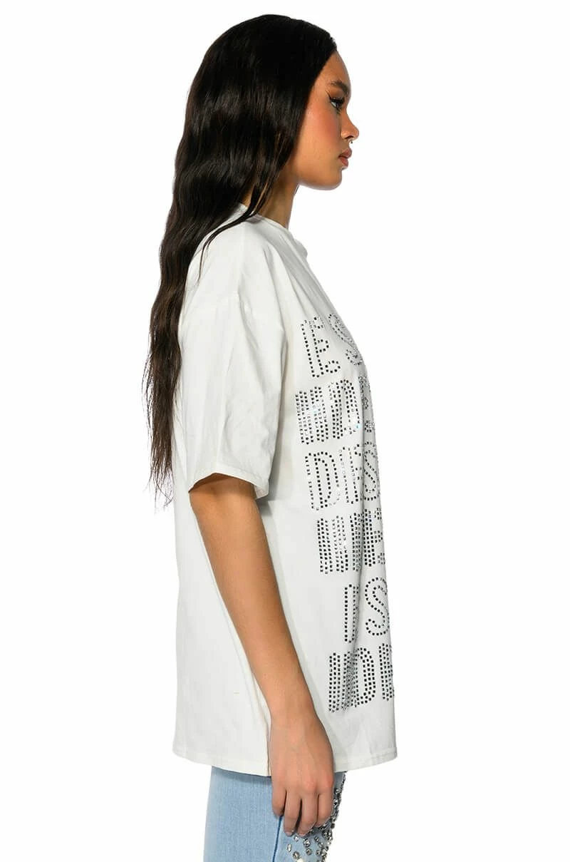 ALPHABET CITY OVERSIZED GRAPHIC TSHIRT IN WHITE - Image 3