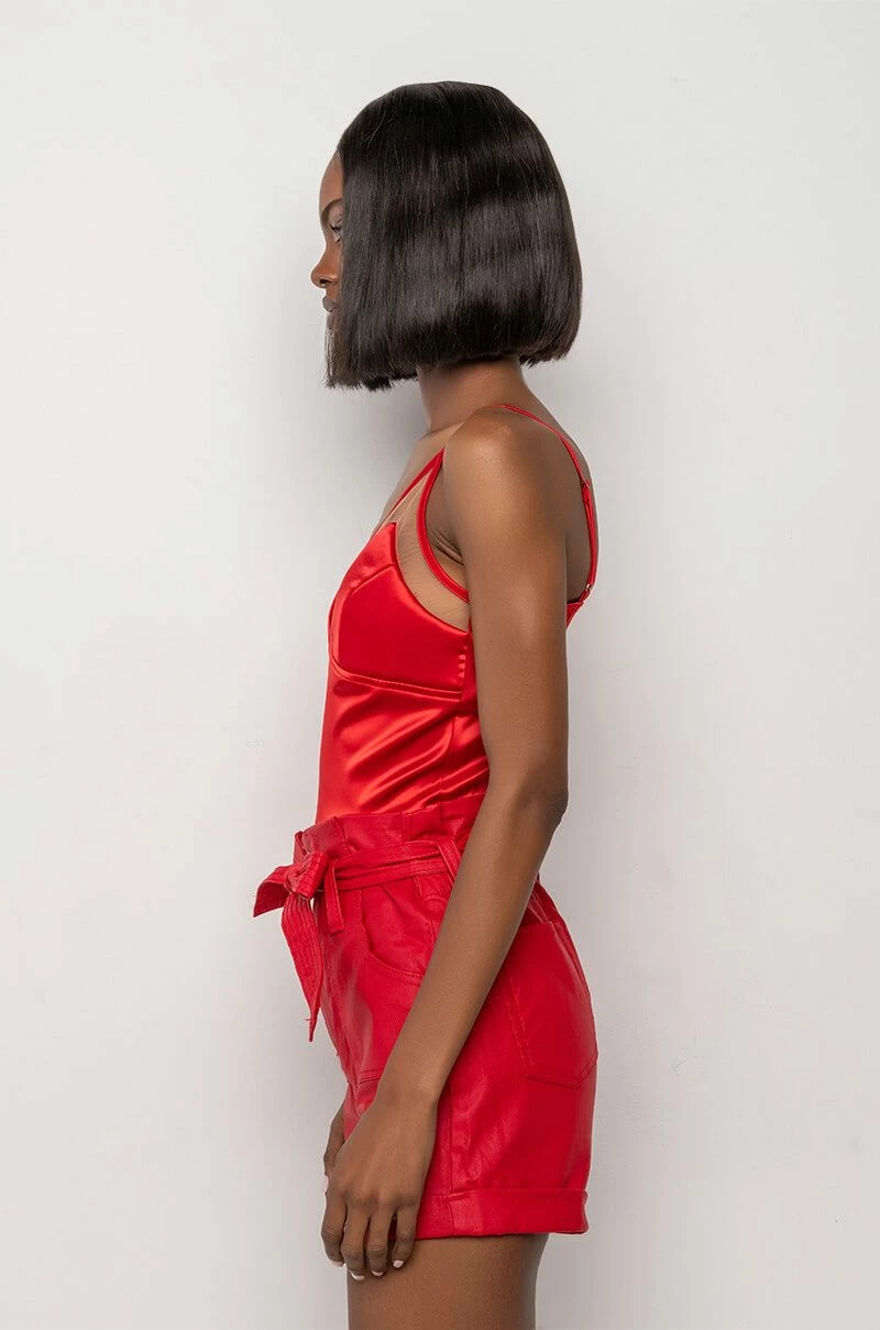 ASTERIA MESH PANEL SATIN BODYSUIT - Image 4