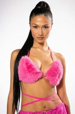 SUCH A DOLL FAUX FUR BRALETTE