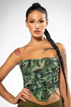 CAMO MESH CORSET