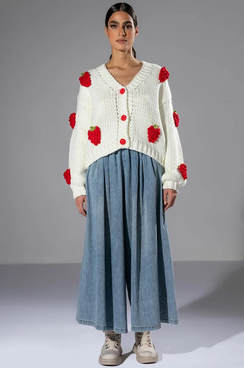 CECE PULL ON SUPER WIDE DENIM PANT - Image 2