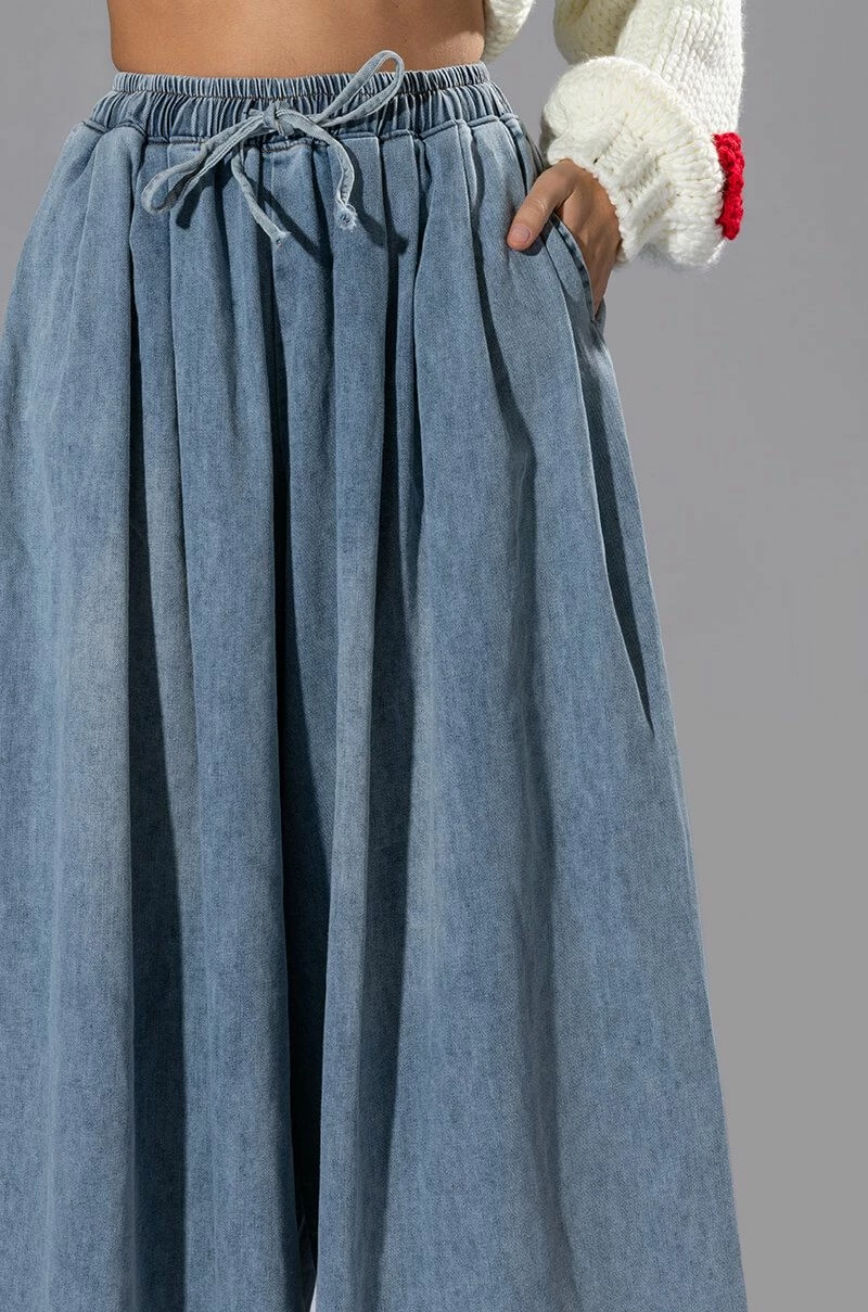 CECE PULL ON SUPER WIDE DENIM PANT - Image 7