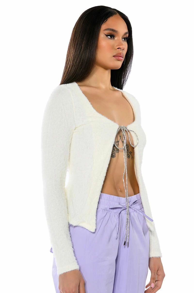 DATE NIGHT TIE FRONT KNIT CARDIGAN - Image 2