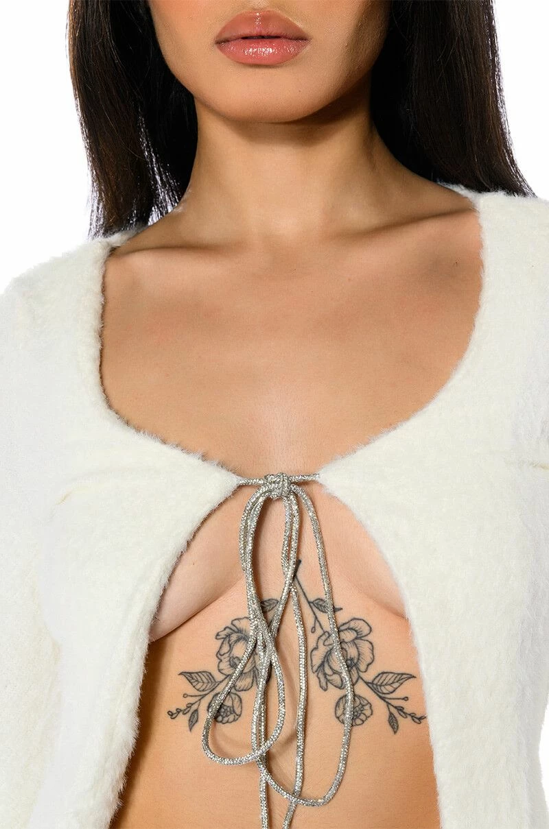 DATE NIGHT TIE FRONT KNIT CARDIGAN - Image 7