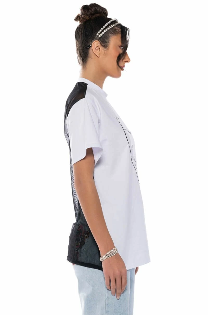 DAY AND NIGHT EMBELLISHED GRAPHIC OVERSIZED TSHIRT - Image 6