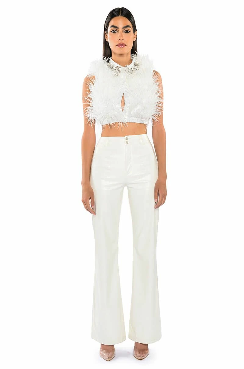 FEISTY SLEEVELESS FEATHER BLOUSE - Image 2