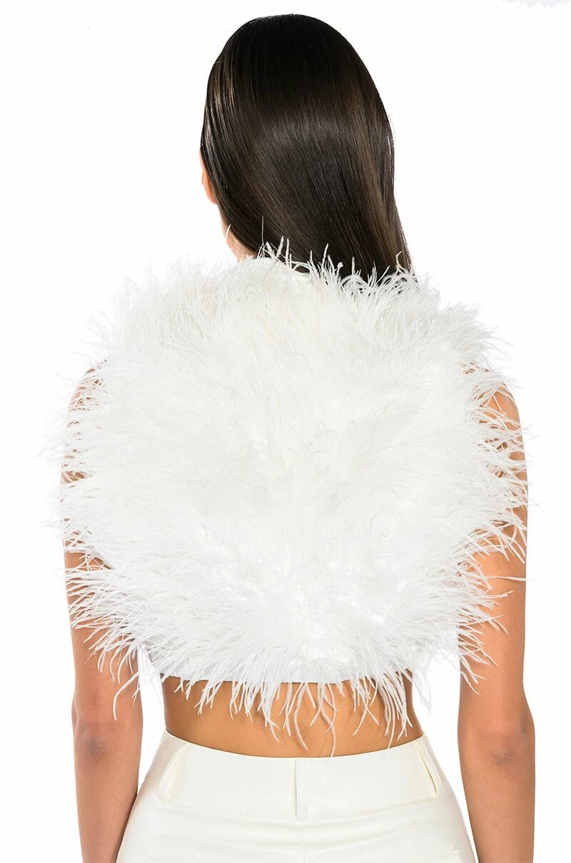 FEISTY SLEEVELESS FEATHER BLOUSE - Image 4
