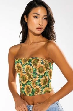 FIELD OF DREAMS BROCADE BUSTIER