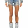 FRESH OUT THE RUNWAY RHINESTONE DENIM SHORT