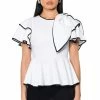 HEAVEN SENT SHORT SLEEVE PEPLUM BLOUSE