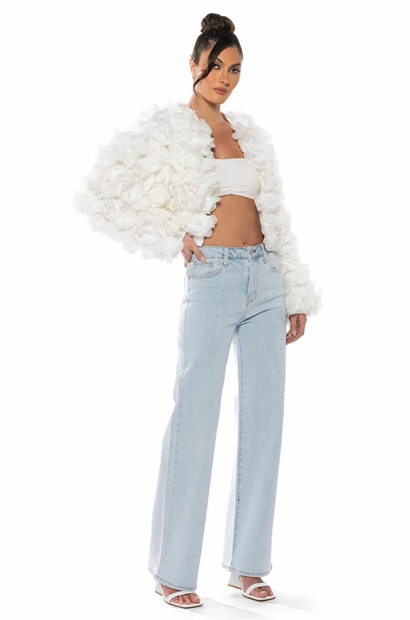 JILLIAN EMBELLISHED WIDE LEG JEANS - Image 3