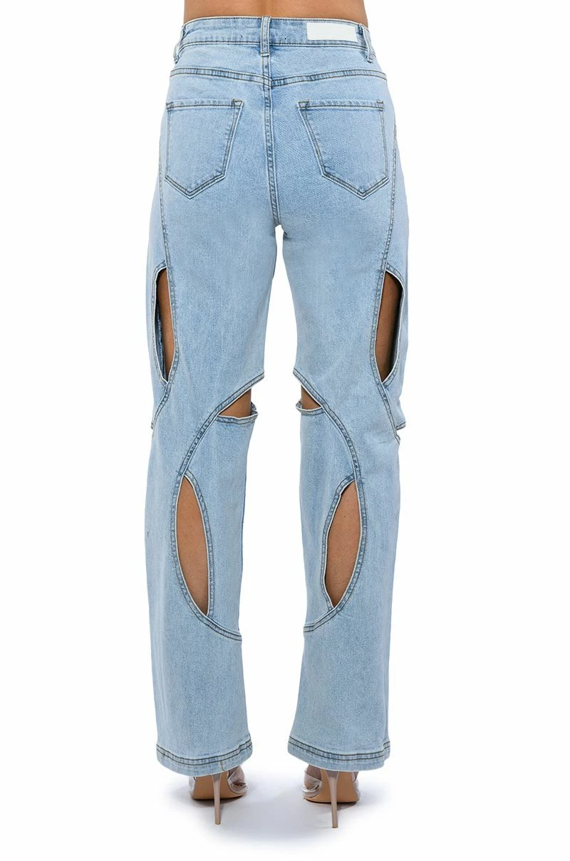 JUMP AROUND CUTOUT RELAXED FIT JEANS - Image 5
