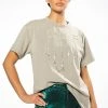 KEEP EM GUESSING RHINESTONE EMBELLISHED TSHIRT