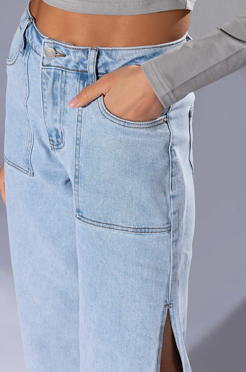 LASTING LOVER HIGH RISE SIDE SLIT JEANS - Image 8