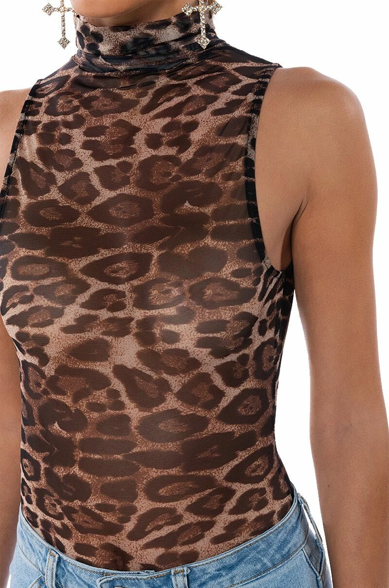 LEO SLEEVELESS MESH BODYSUIT - Image 9