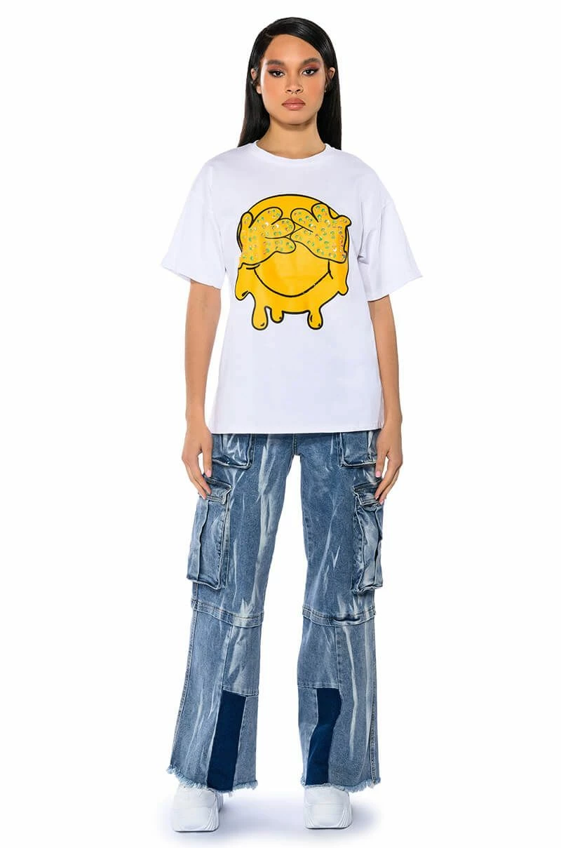 MAKING UP FOR LOST TIME EMBELLISHED OVERSIZE TSHIRT - Image 2