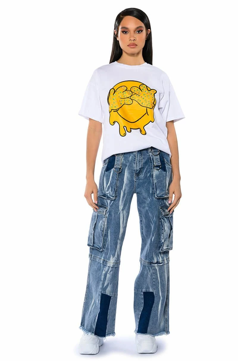 MAKING UP FOR LOST TIME EMBELLISHED OVERSIZE TSHIRT - Image 3