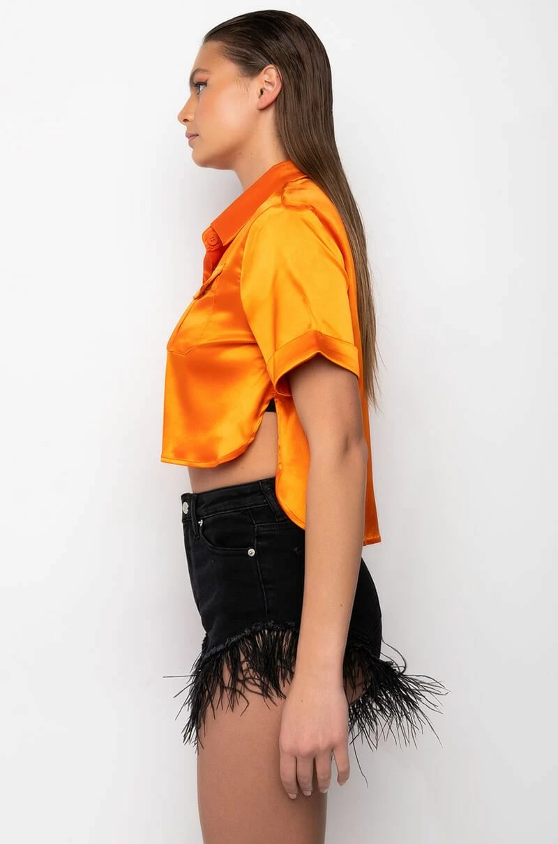 MY LEVEL STRETCH POPLIN BUTTON DOWN TOP - Image 4