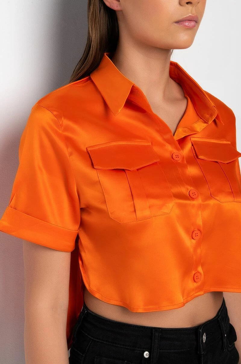 MY LEVEL STRETCH POPLIN BUTTON DOWN TOP - Image 6