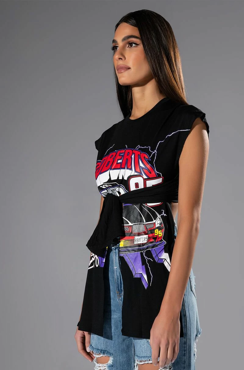 NEED FOR SPEED TIE FRONT T SHIRT - Image 3