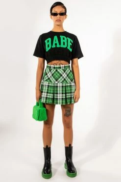 NOT YOUR BABE CROPPED SHORT SLEEVE CREW NECK TSHIRT