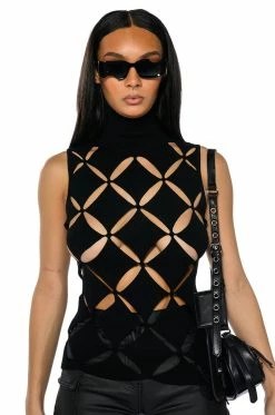 PARALLEL DIMENSION SLEEVELESS TURTLENECK