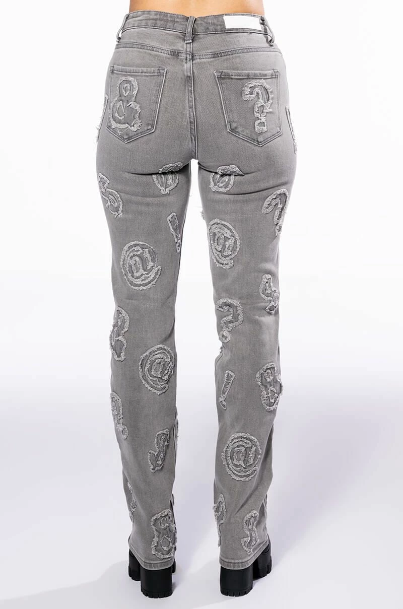 PATCH DETAIL SOFT DENIM STRAIGHT LEG JEAN - Image 6