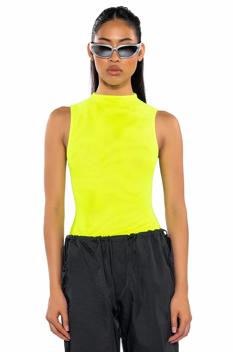 PAXTON SLEEVELESS MESH BODYSUIT