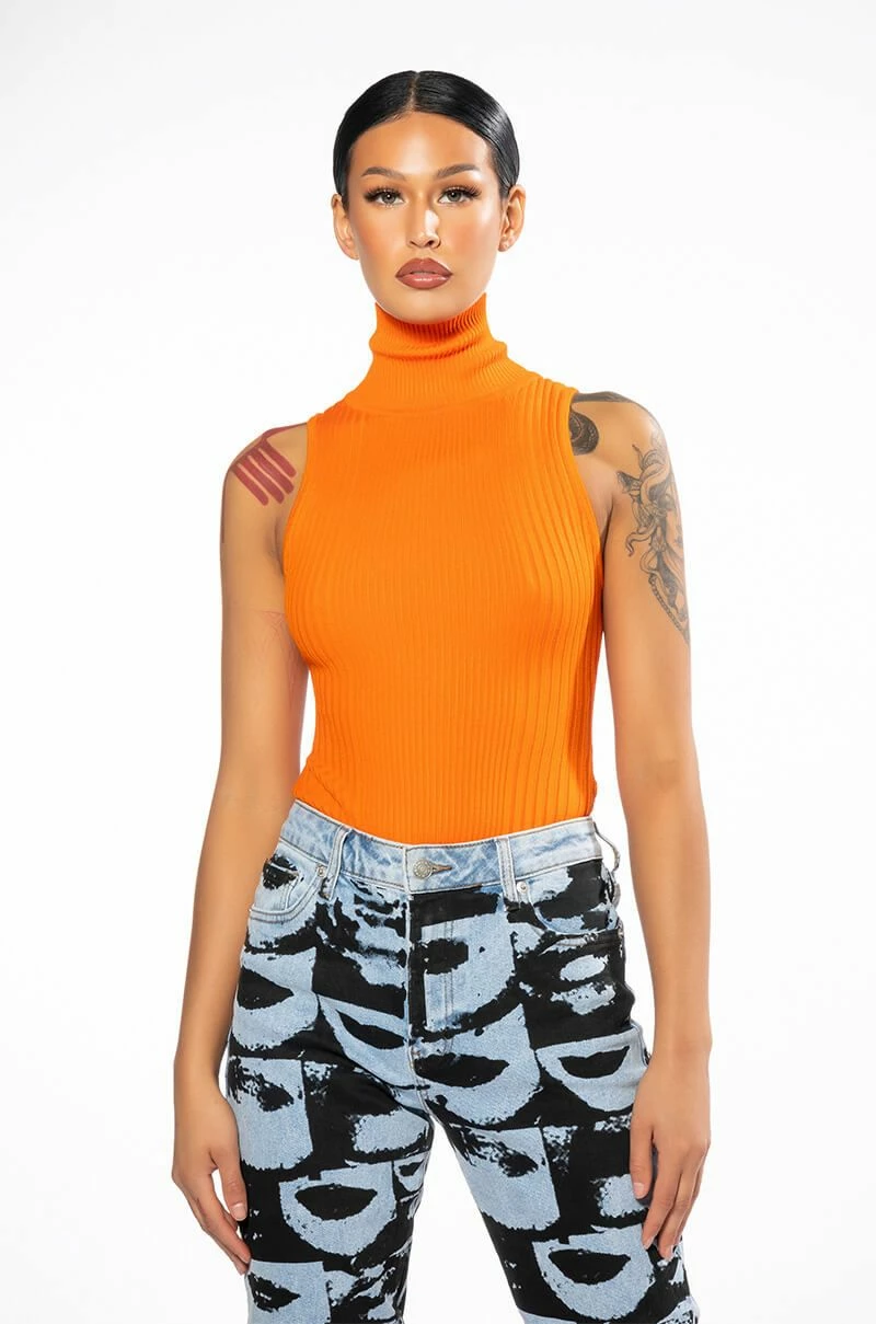 PAXTON SLEEVELESS TURTLENECK RIB BODYSUIT - Image 3