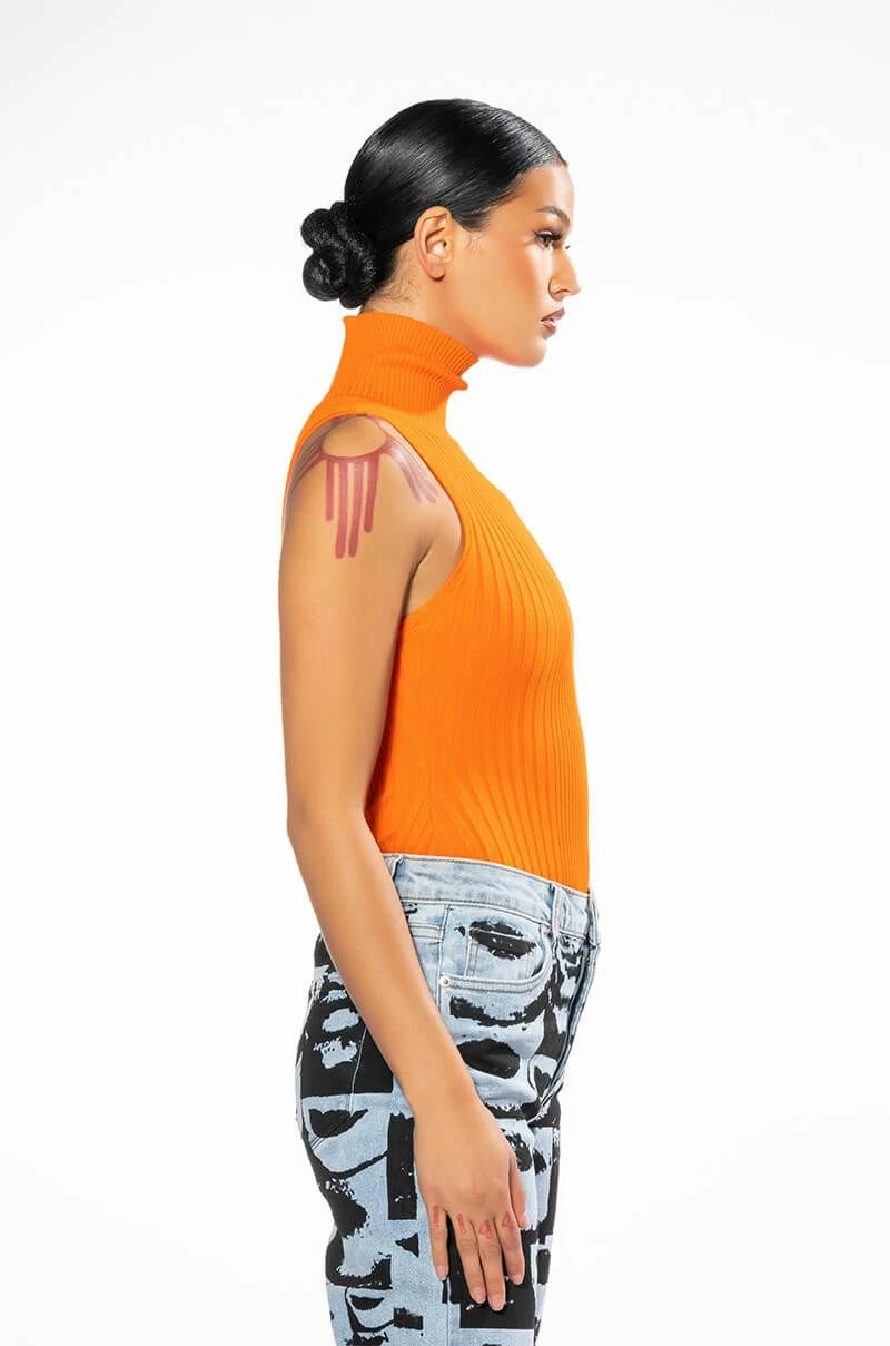 PAXTON SLEEVELESS TURTLENECK RIB BODYSUIT - Image 4