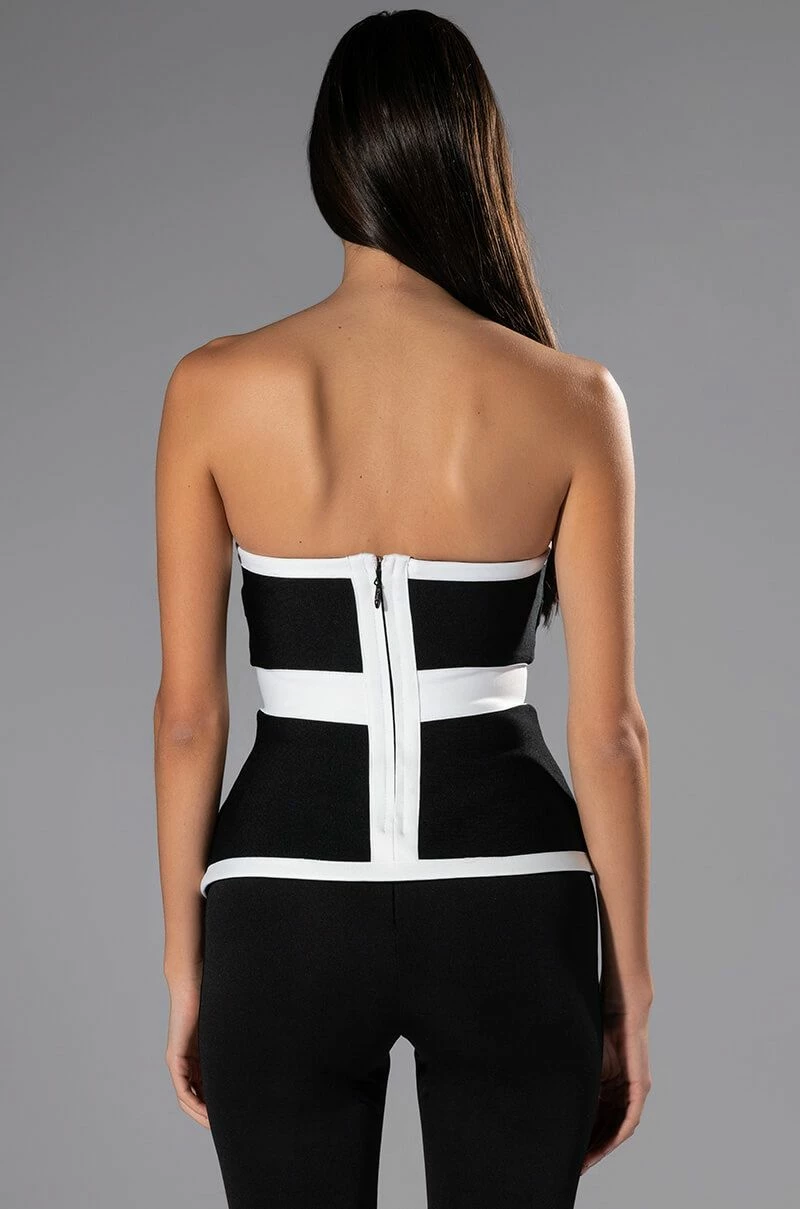 PAY ATTENTION STRAPLESS BANDAGE TOP - Image 6