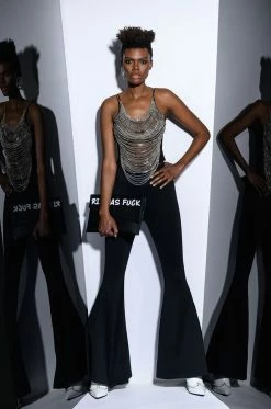 REBEL HEART CHAINED SLEEVELESS TOP