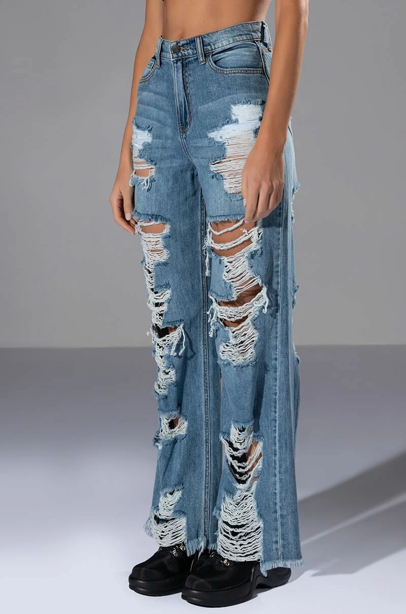 ROCK N' ROLL DESTROYED RELAXED JEANS - Image 2