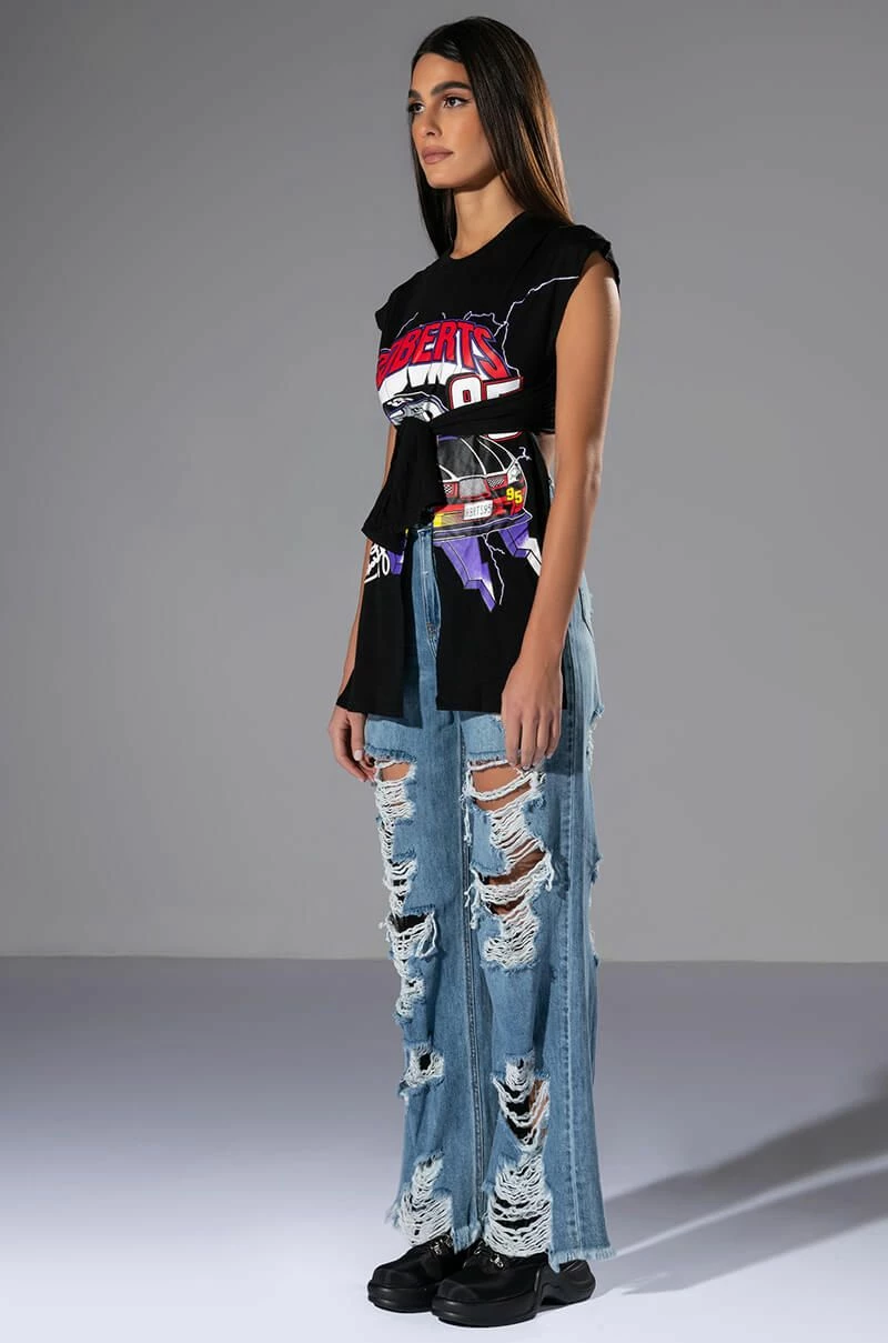 ROCK N' ROLL DESTROYED RELAXED JEANS - Image 4