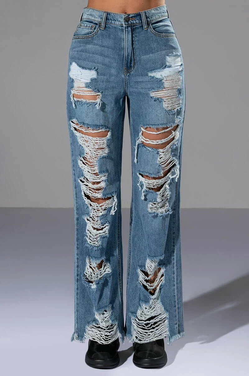 ROCK N' ROLL DESTROYED RELAXED JEANS - Image 5