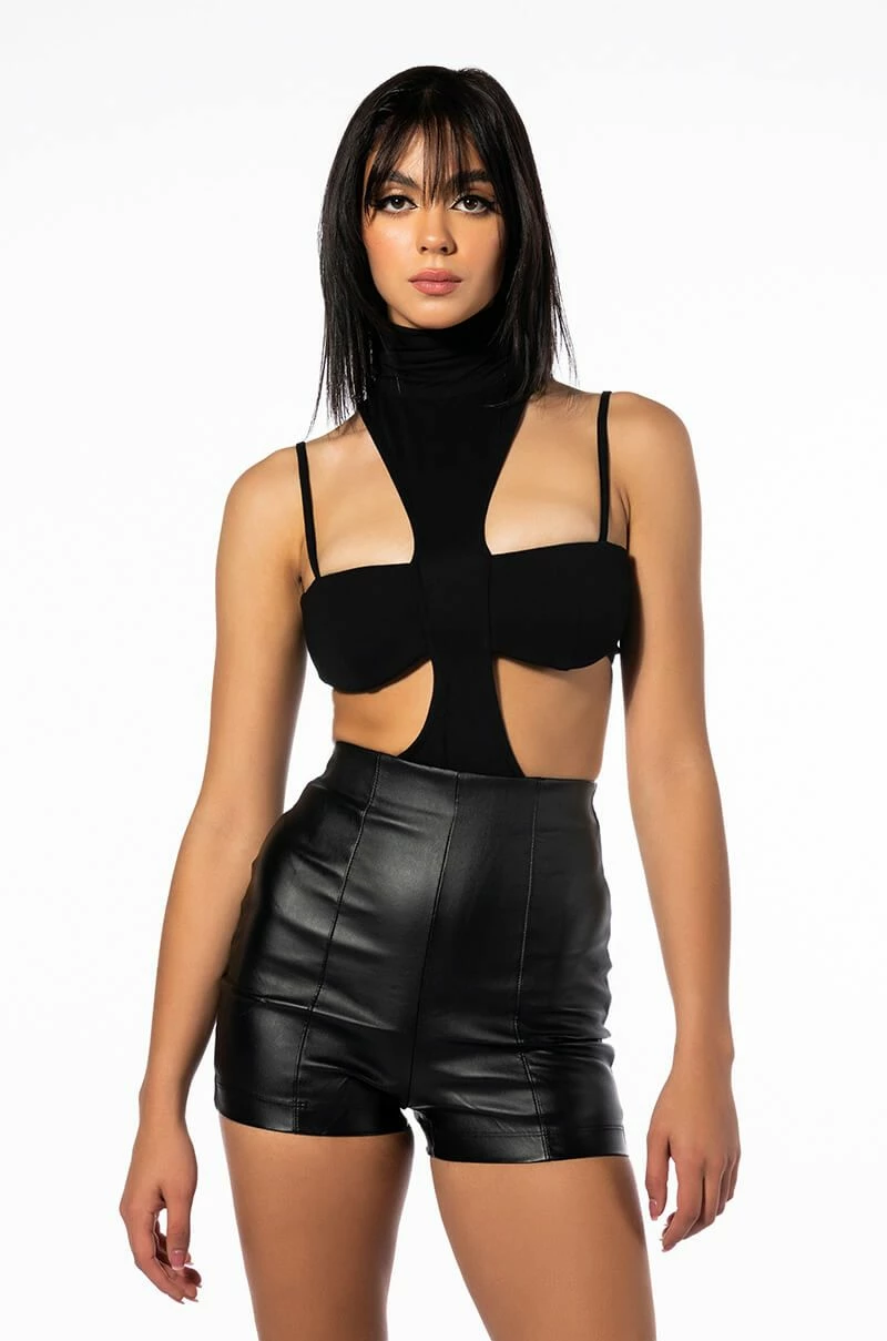 SLY CUTOUT MOCK NECK BODYSUIT - Image 2