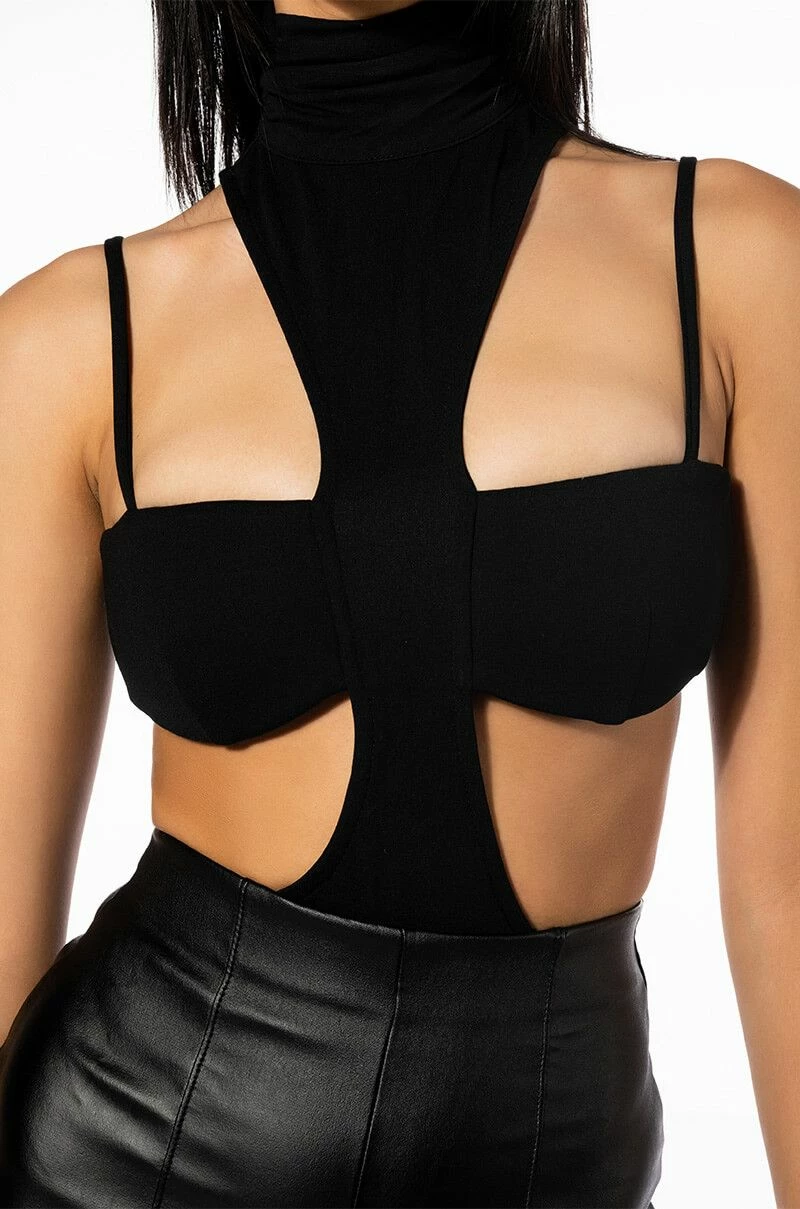 SLY CUTOUT MOCK NECK BODYSUIT - Image 5