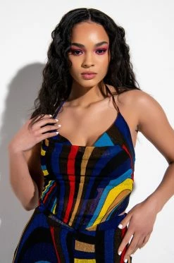 SO GOOD COWL NECK MESH BLOUSE