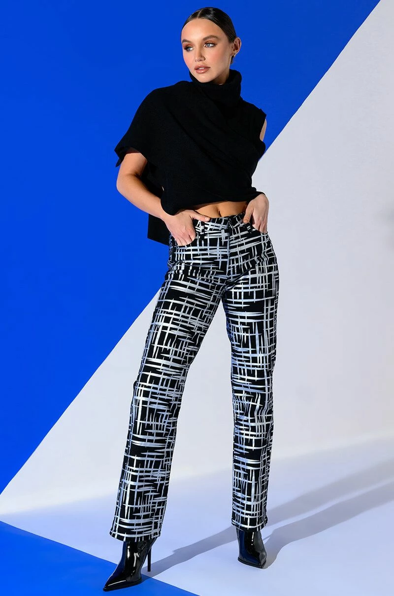 SOMETHING DIFFERENT METALLIC DETAILED JEANS - Image 2