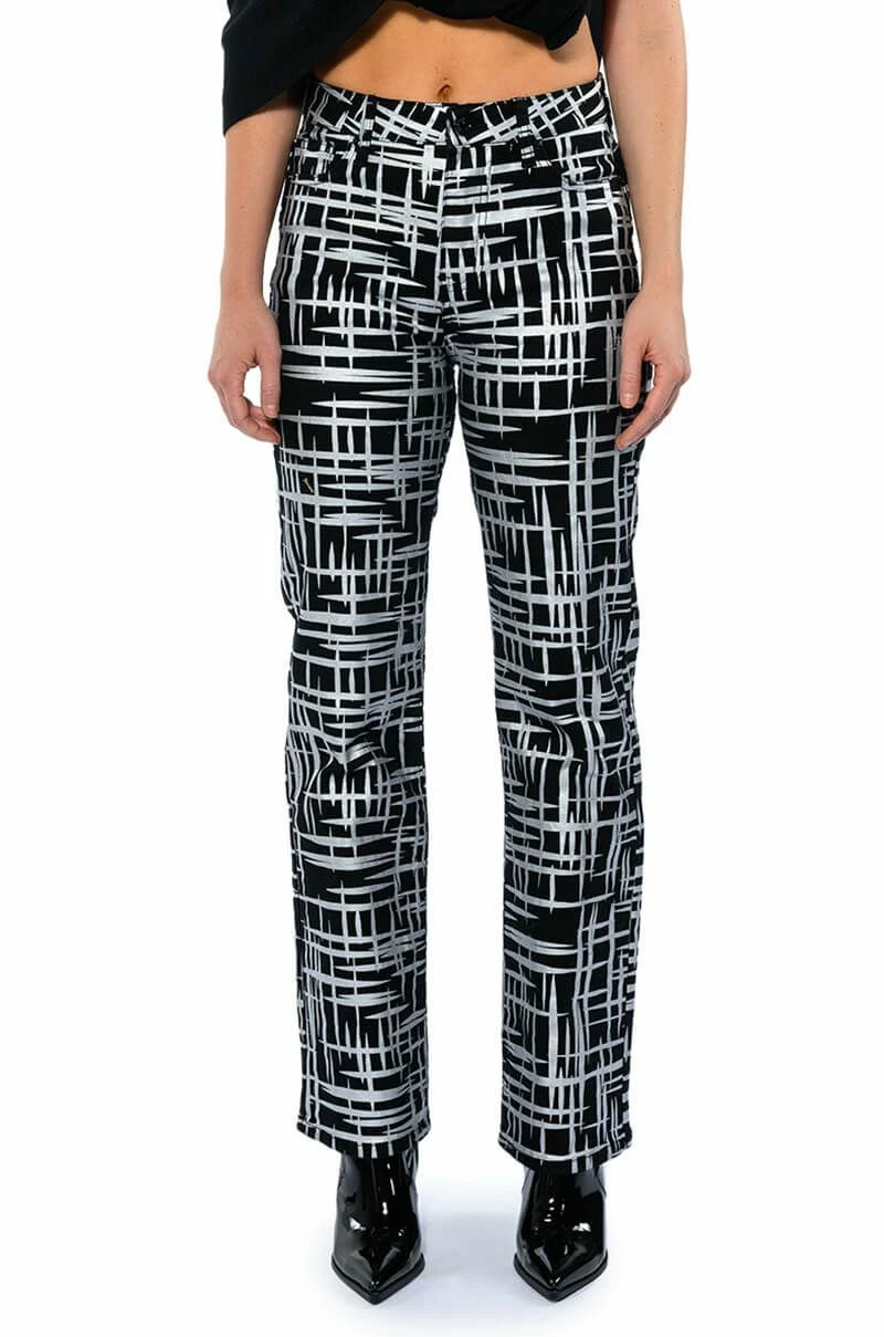 SOMETHING DIFFERENT METALLIC DETAILED JEANS - Image 3