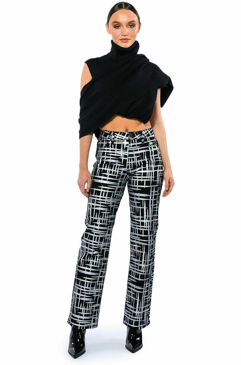 SOMETHING DIFFERENT METALLIC DETAILED JEANS - Image 4