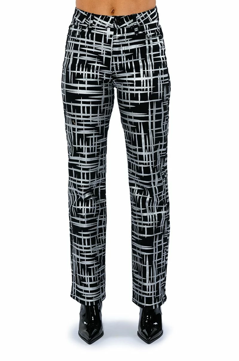SOMETHING DIFFERENT METALLIC DETAILED JEANS - Image 5