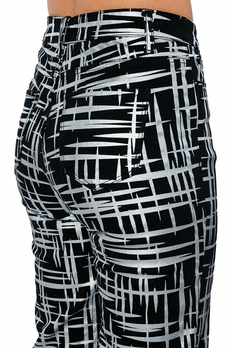 SOMETHING DIFFERENT METALLIC DETAILED JEANS - Image 8