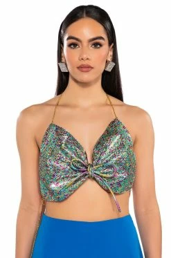 SWEET THANG EMBELLISHED CROP TOP