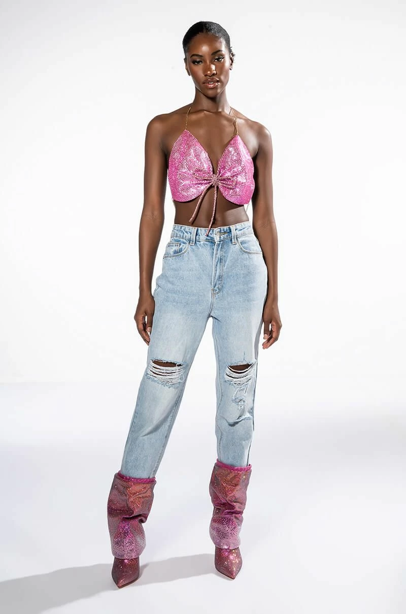 SWEET THANG SLEEVELESS EMBELLISHED CROP TOP IN PINK - Image 10