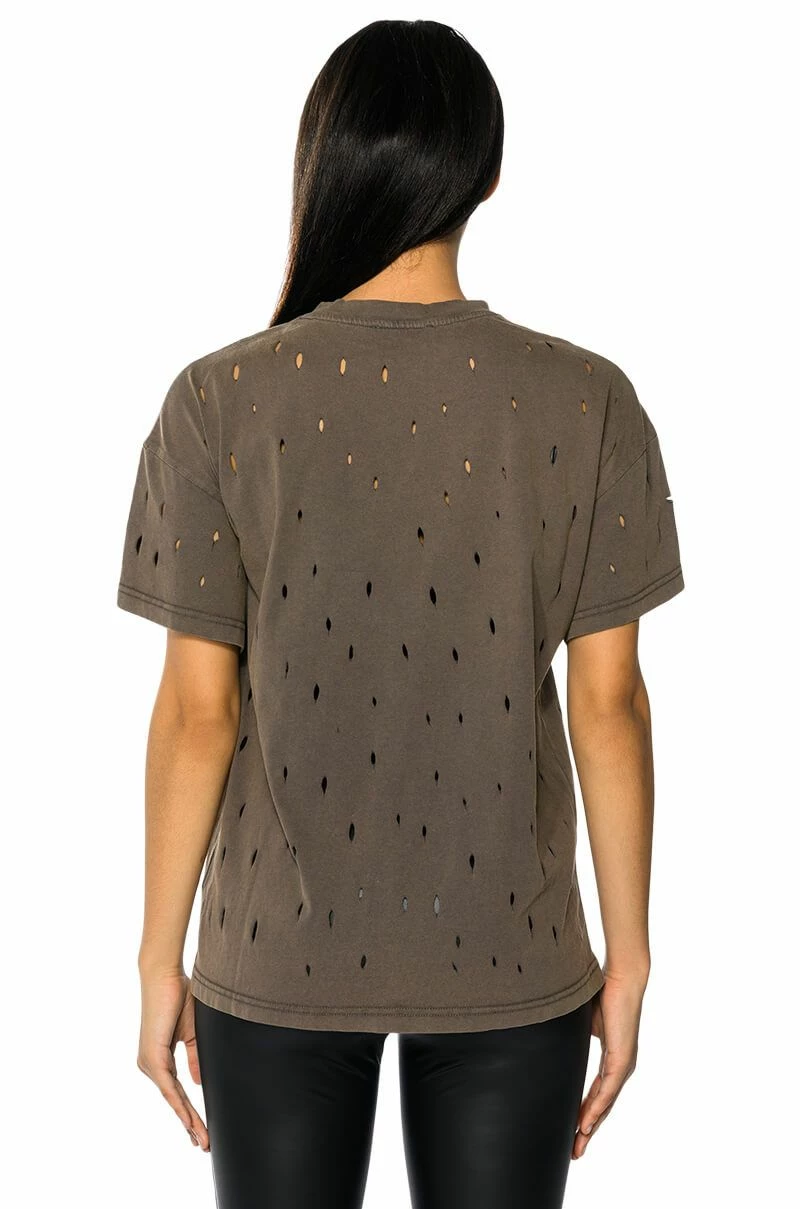 TRIPPY TRIPPY DISTRESSED CREW NECK TSHIRT - Image 4